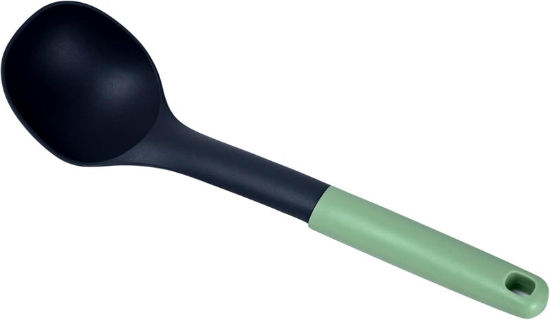 كويزين أرت مغرفة حساء نايلون بمقبض بولي بروبلين وفتحة تعليق، مقاومة للحرارة، لون أخضر بيستو - Image 4